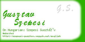 gusztav szepesi business card